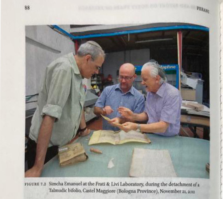 riscoperta di bifolio di codice talmudico presso il laboratorio di restauro libri antichi e manoscritti della Fratielivi